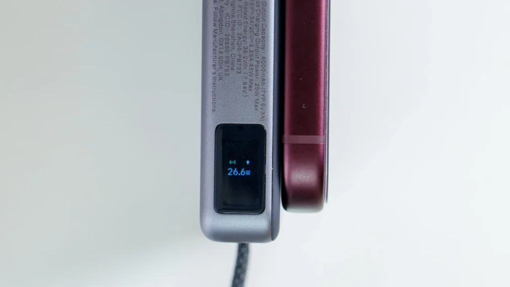 UGREEN MagFlow Pro 10000mAh マグネット式モバイルバッテリー 25Wのワイヤレス充電の実測値は26.6W